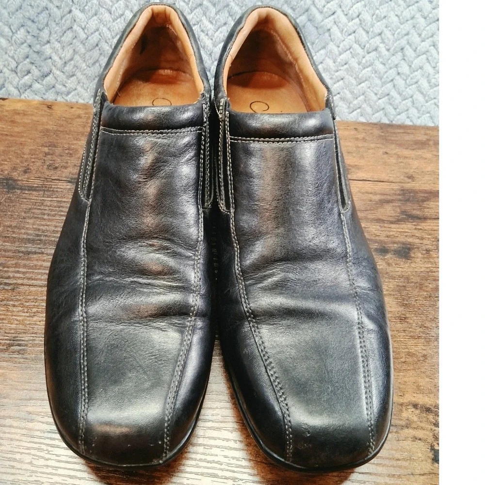 Cole Haan Mens Black Leather Nike Air Slip On Loafers C07352 Size 11M